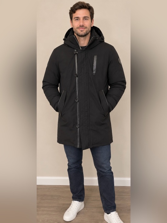 RUDSAK Other - RUDSAK Men’s Black Hooded Down Winter Parka Coat Size M